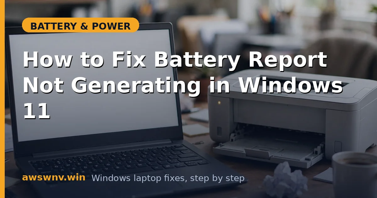 How to Fix Battery Report Not Generating in Windows 11