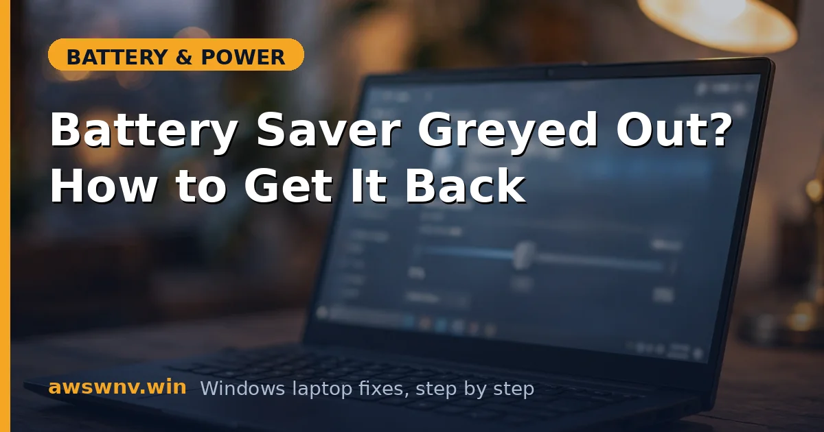 Battery Saver Greyed Out? How to Get It Back