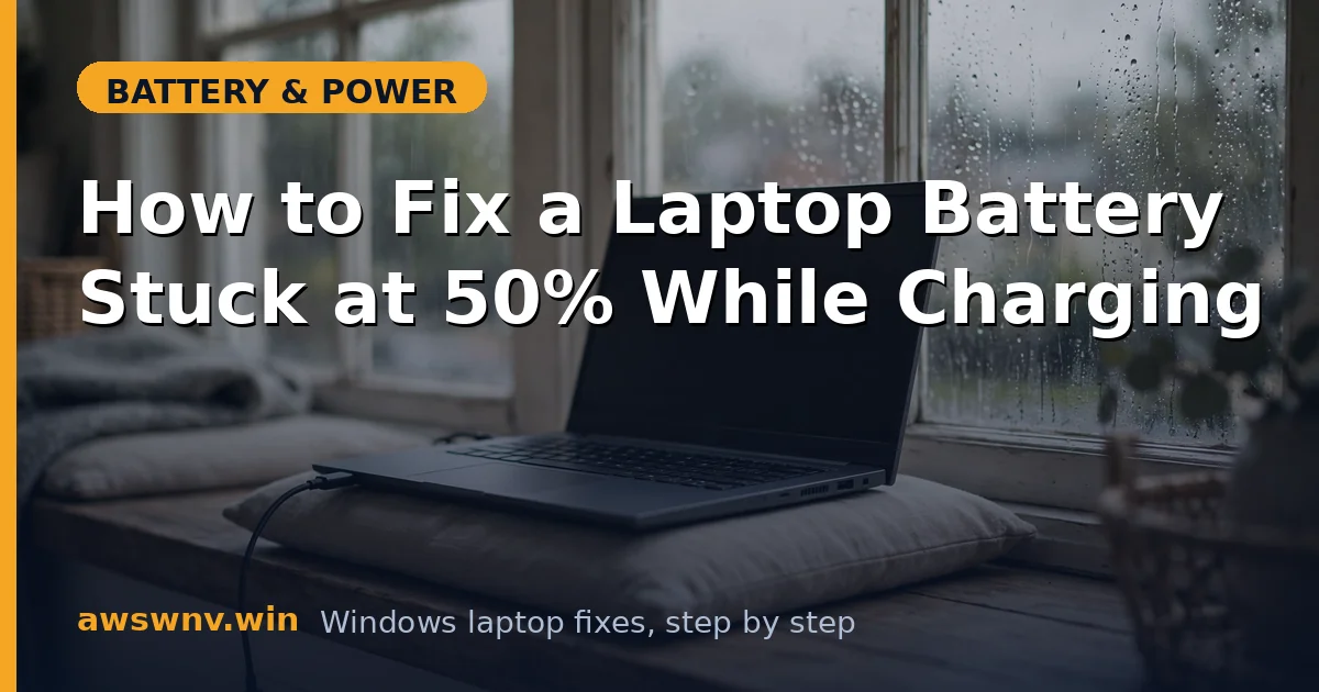 How to Fix a Laptop Battery Stuck at 50% While Charging