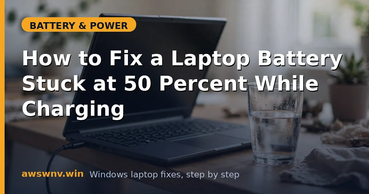 How to Fix a Laptop Battery Stuck at 50 Percent While Charging