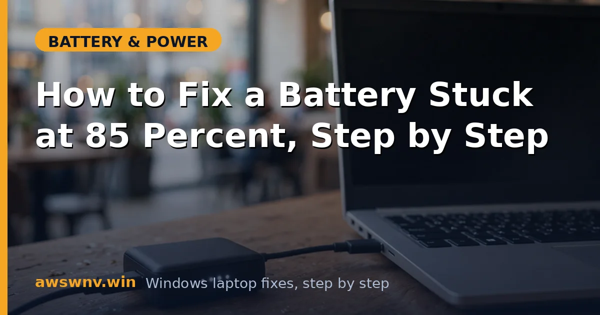 How to Fix a Battery Stuck at 85 Percent, Step by Step