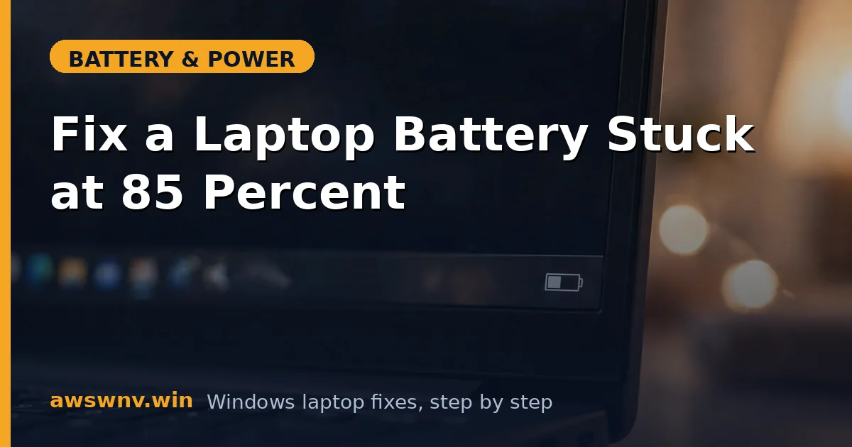 Fix a Laptop Battery Stuck at 85 Percent