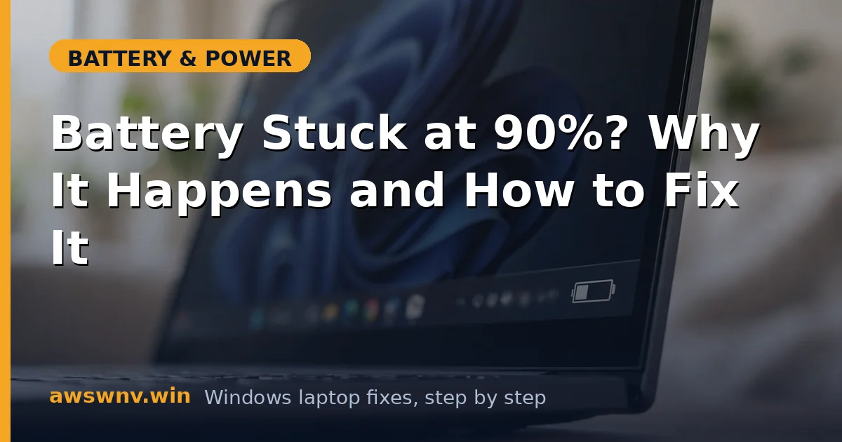 Battery Stuck at 90%? Why It Happens and How to Fix It