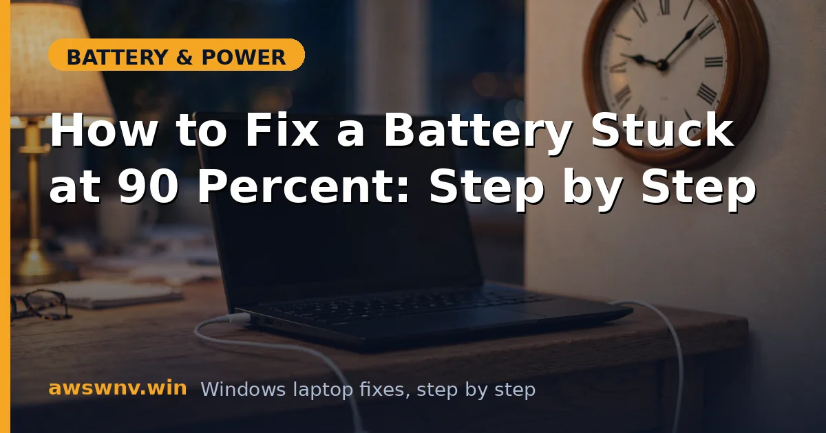 How to Fix a Battery Stuck at 90 Percent: Step by Step