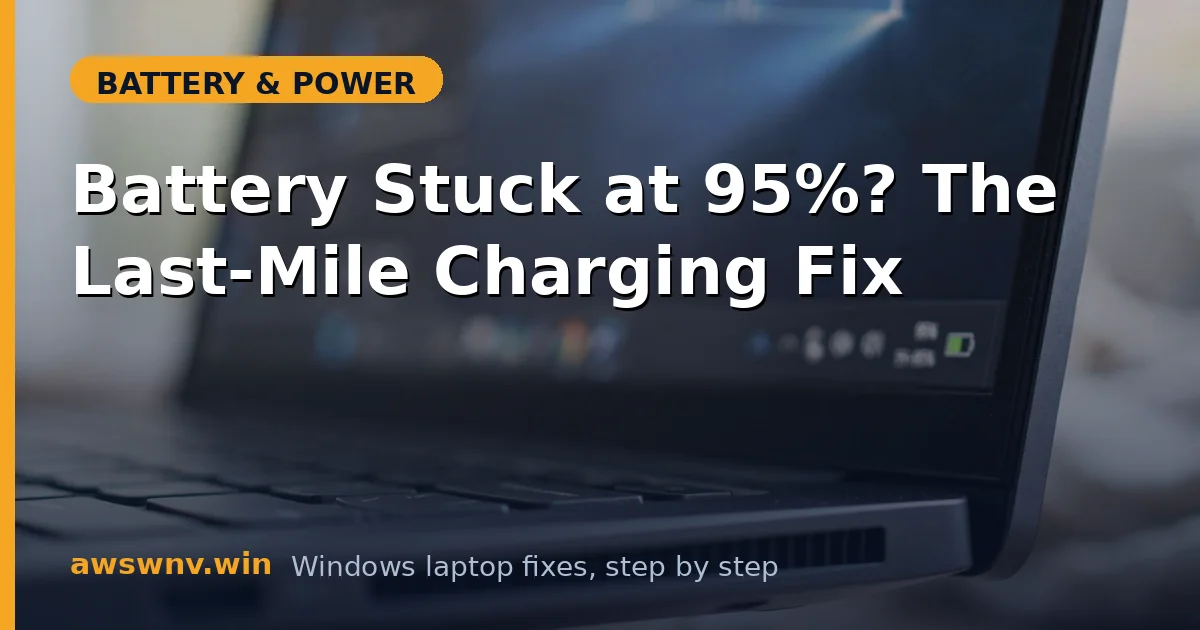 Battery Stuck at 95%? The Last-Mile Charging Fix