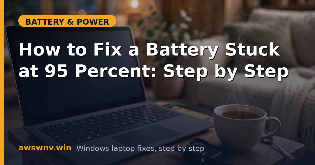 How to Fix a Battery Stuck at 95 Percent: Step by Step