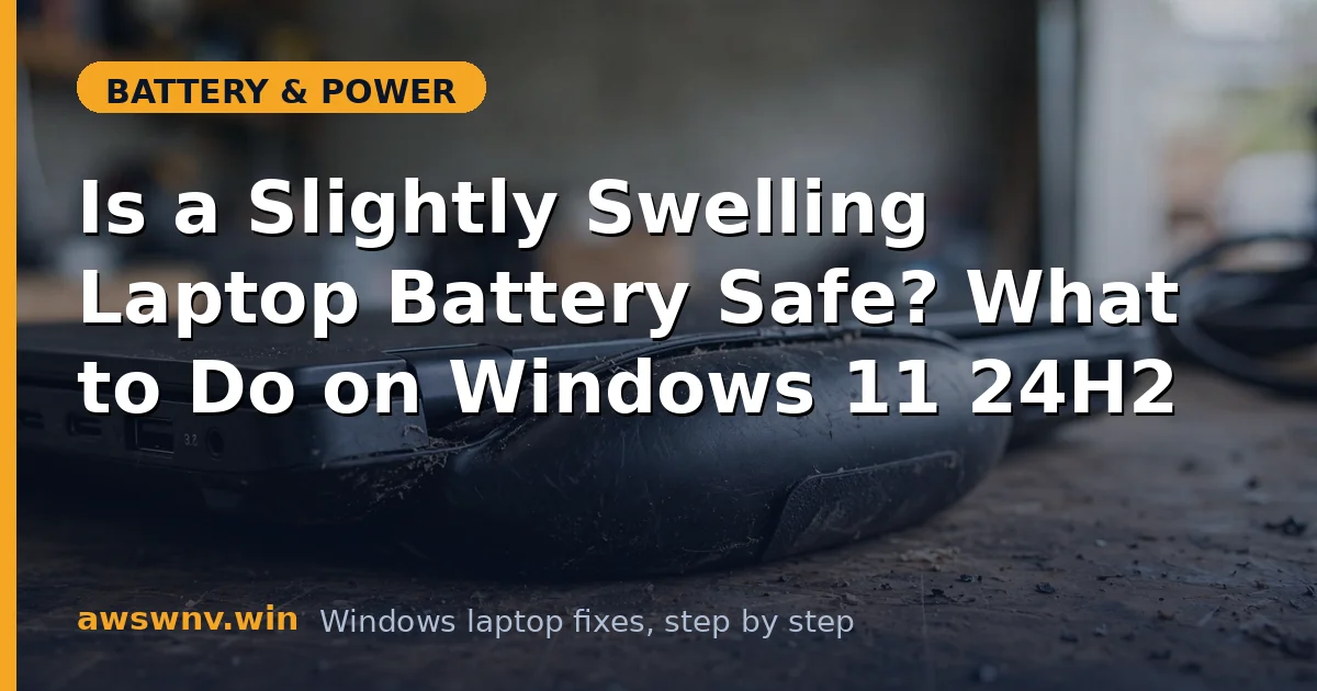 Is a Slightly Swelling Laptop Battery Safe? What to Do on Windows 11 24H2
