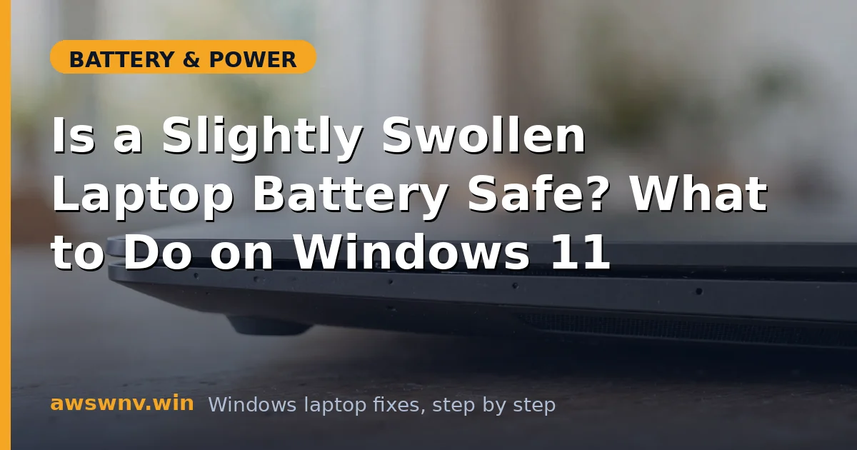 Is a Slightly Swollen Laptop Battery Safe? What to Do on Windows 11