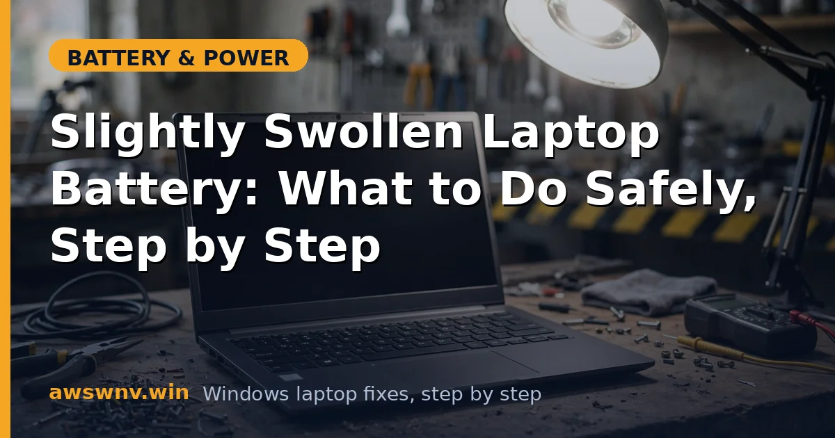 Slightly Swollen Laptop Battery: What to Do Safely, Step by Step