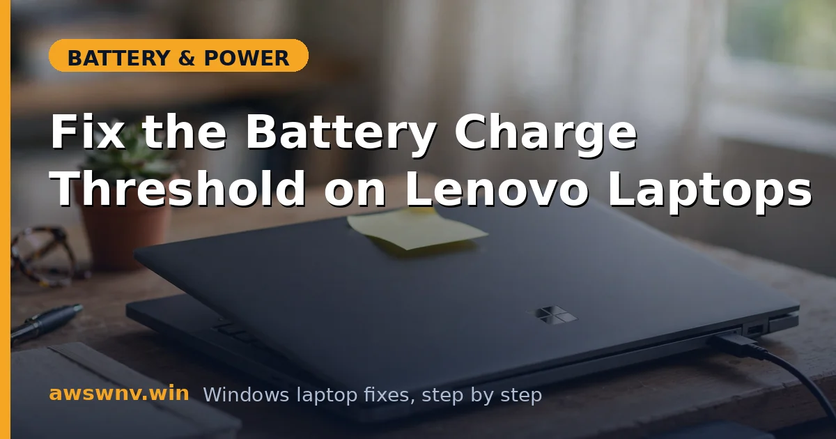 Fix the Battery Charge Threshold on Lenovo Laptops