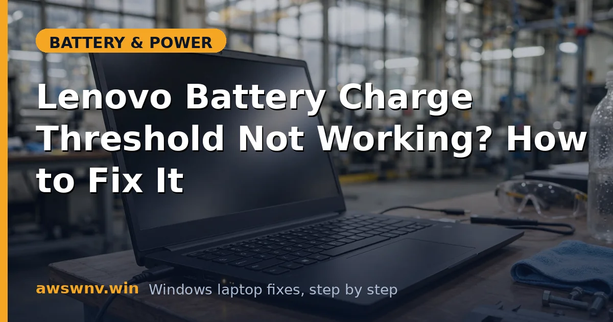 Lenovo Battery Charge Threshold Not Working? How to Fix It