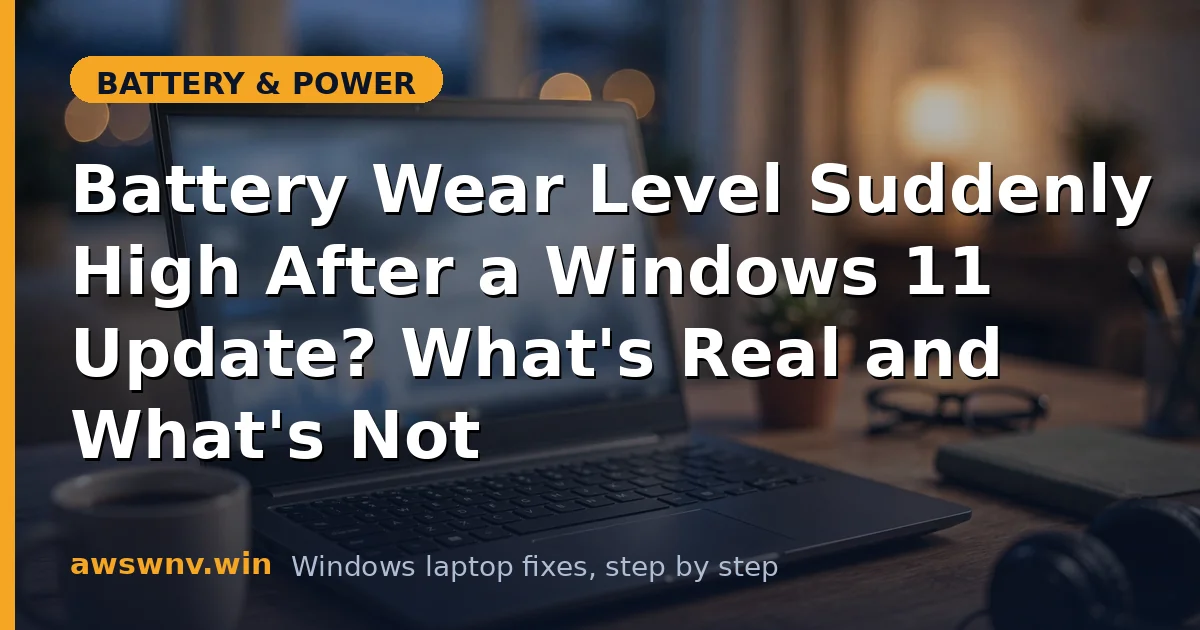 Battery Wear Level Suddenly High After a Windows 11 Update? What's Real and What's Not