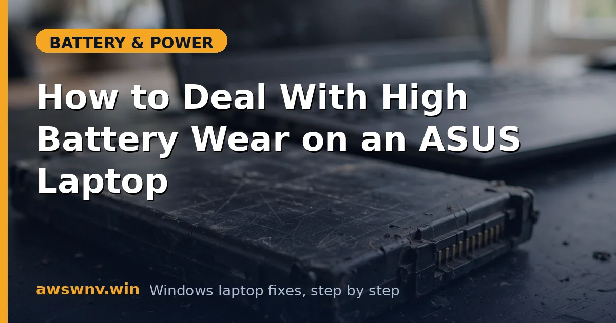 How to Deal With High Battery Wear on an ASUS Laptop