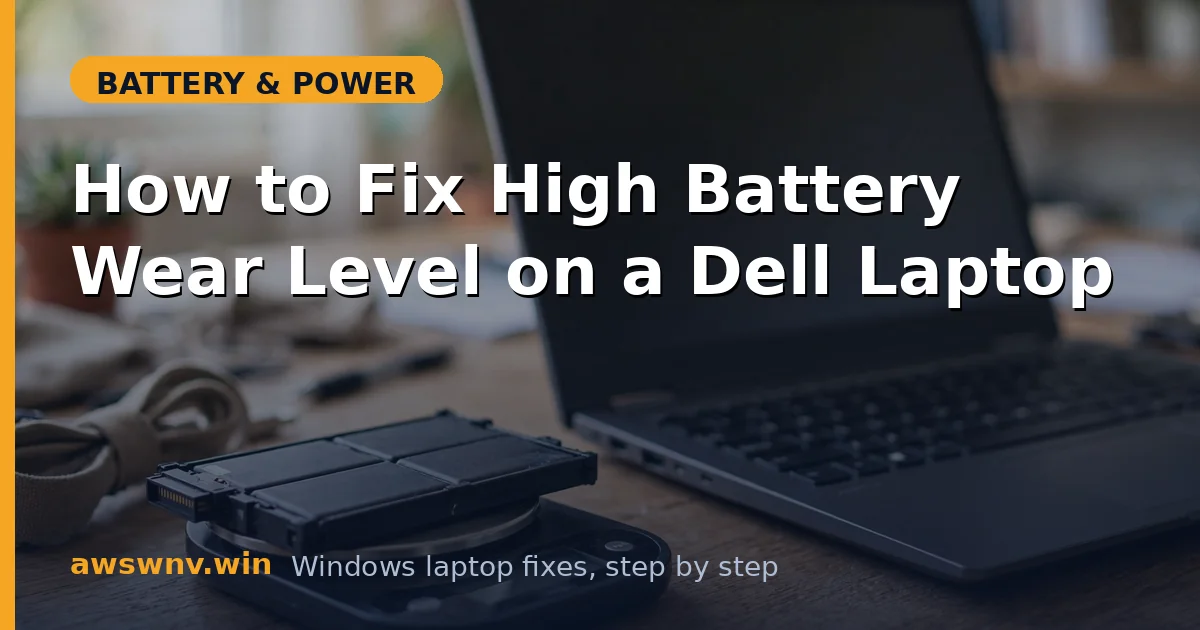 How to Fix High Battery Wear Level on a Dell Laptop