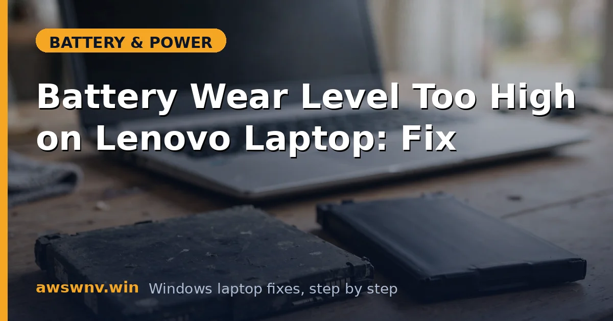 Battery Wear Level Too High on Lenovo Laptop: Fix