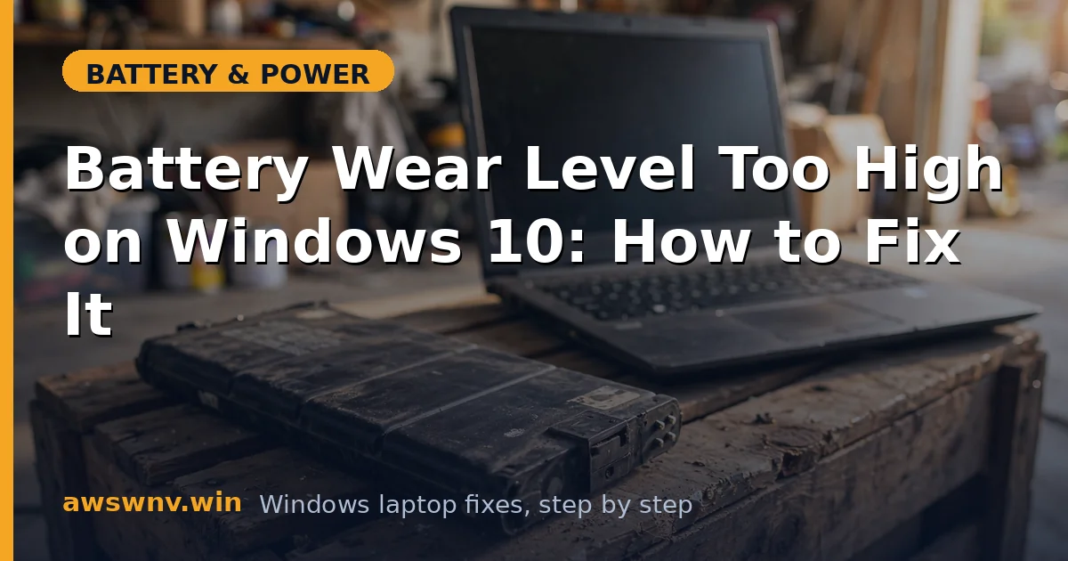 Battery Wear Level Too High on Windows 10: How to Fix It