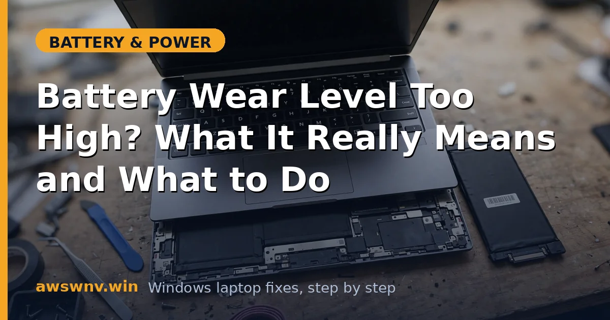 Battery Wear Level Too High? What It Really Means and What to Do