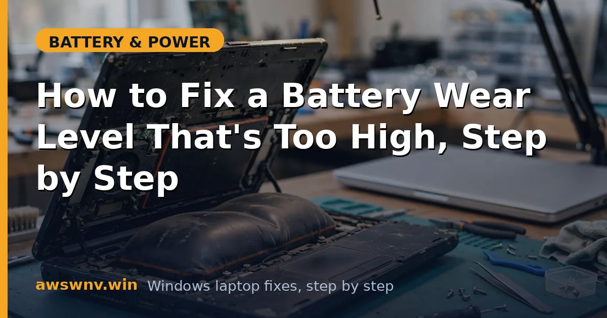 How to Fix a Battery Wear Level That's Too High, Step by Step
