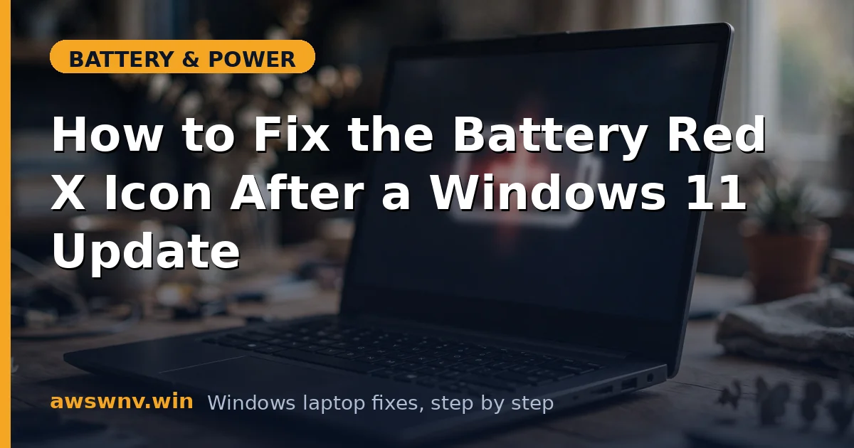 How to Fix the Battery Red X Icon After a Windows 11 Update