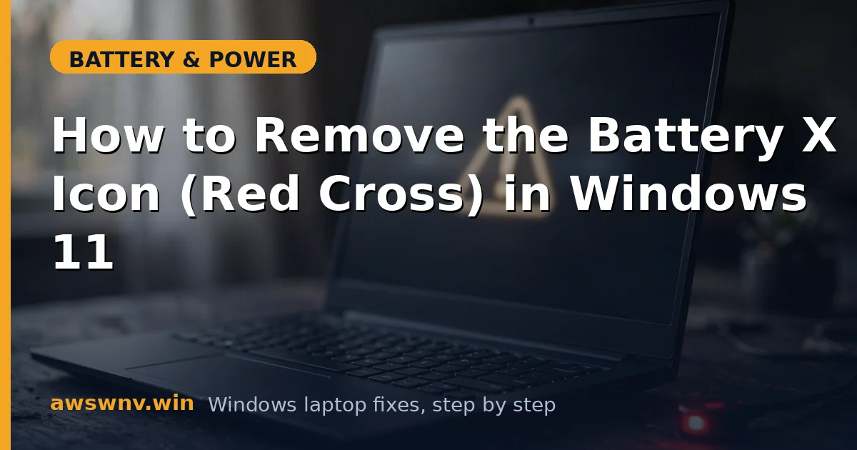 How to Remove the Battery X Icon (Red Cross) in Windows 11
