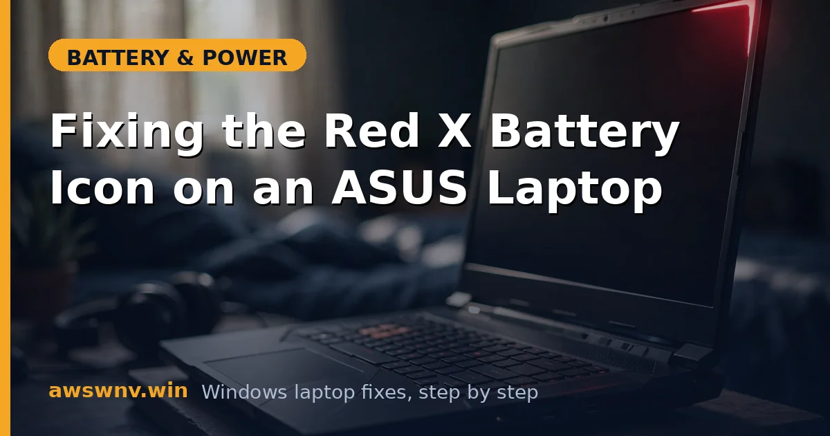Fixing the Red X Battery Icon on an ASUS Laptop