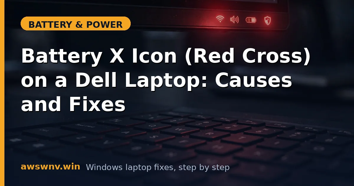 Battery X Icon (Red Cross) on a Dell Laptop: Causes and Fixes