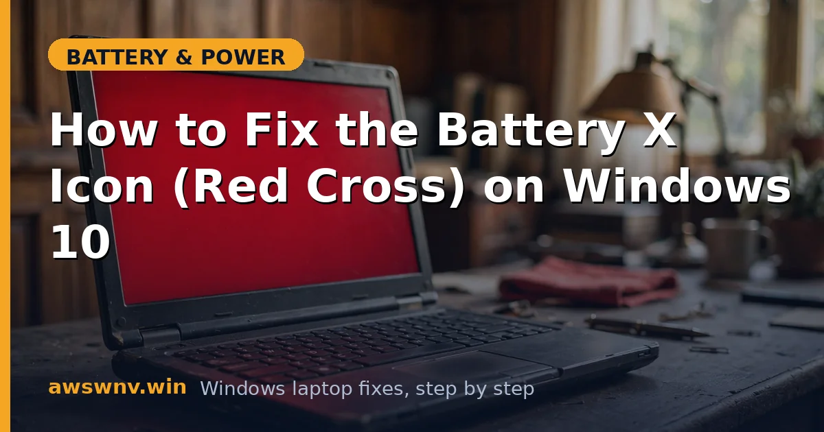 How to Fix the Battery X Icon (Red Cross) on Windows 10