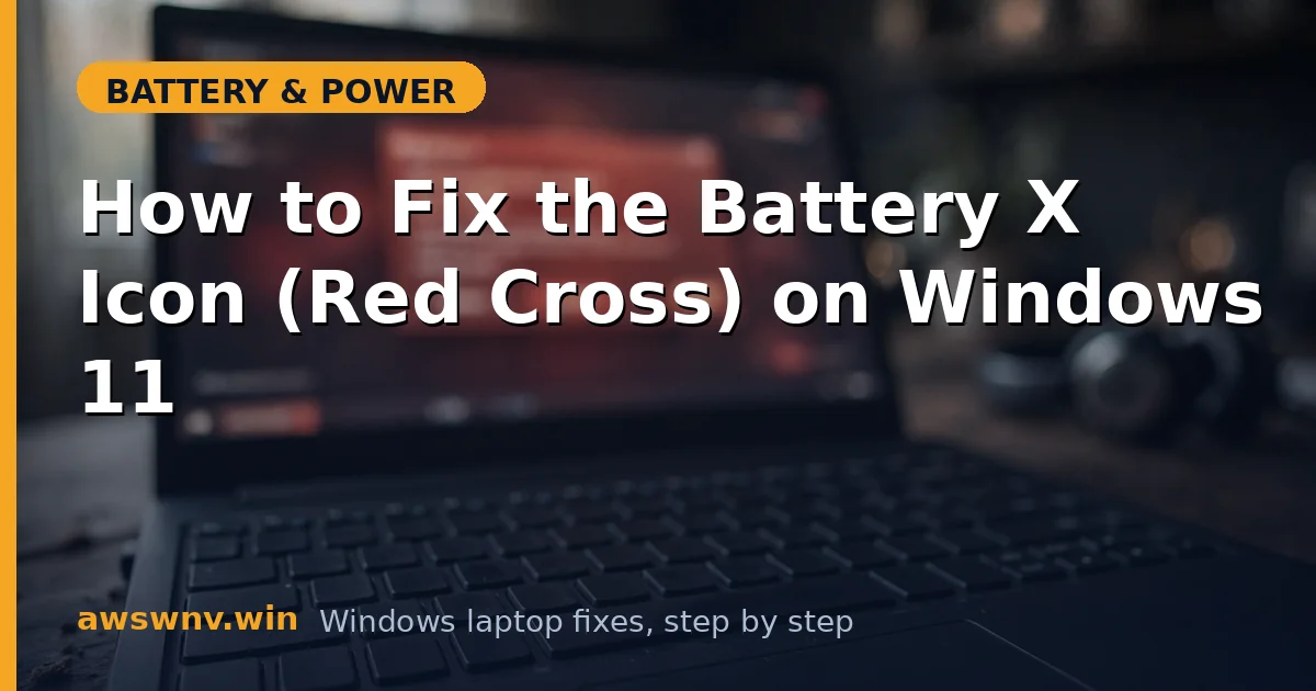 How to Fix the Battery X Icon (Red Cross) on Windows 11