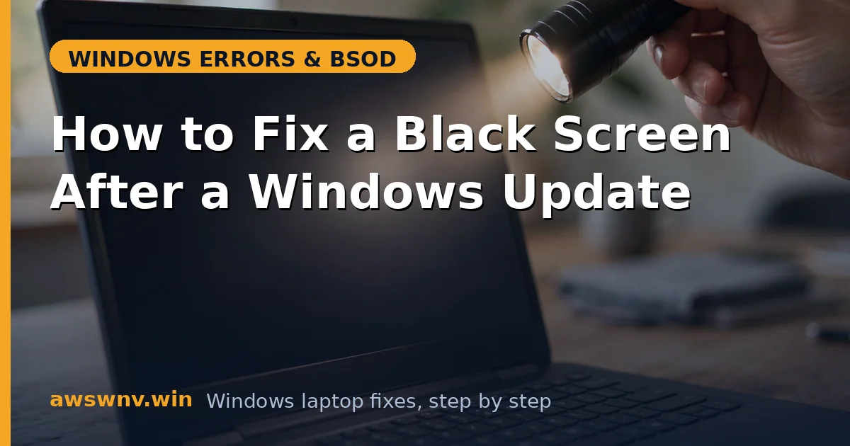 How to Fix a Black Screen After a Windows Update
