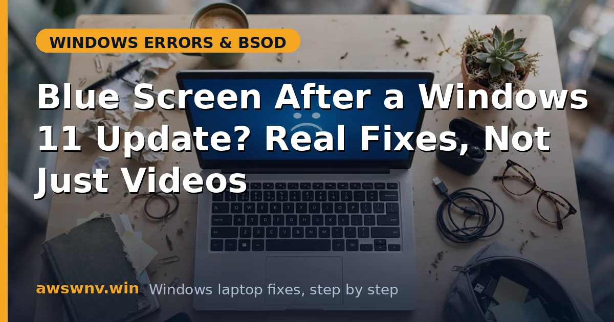 Blue Screen After a Windows 11 Update? Real Fixes, Not Just Videos