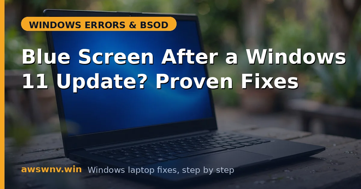 Blue Screen After a Windows 11 Update? Proven Fixes