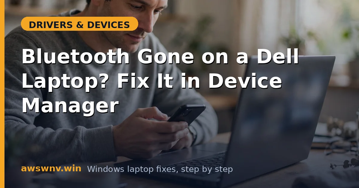 Bluetooth Gone on a Dell Laptop? Fix It in Device Manager