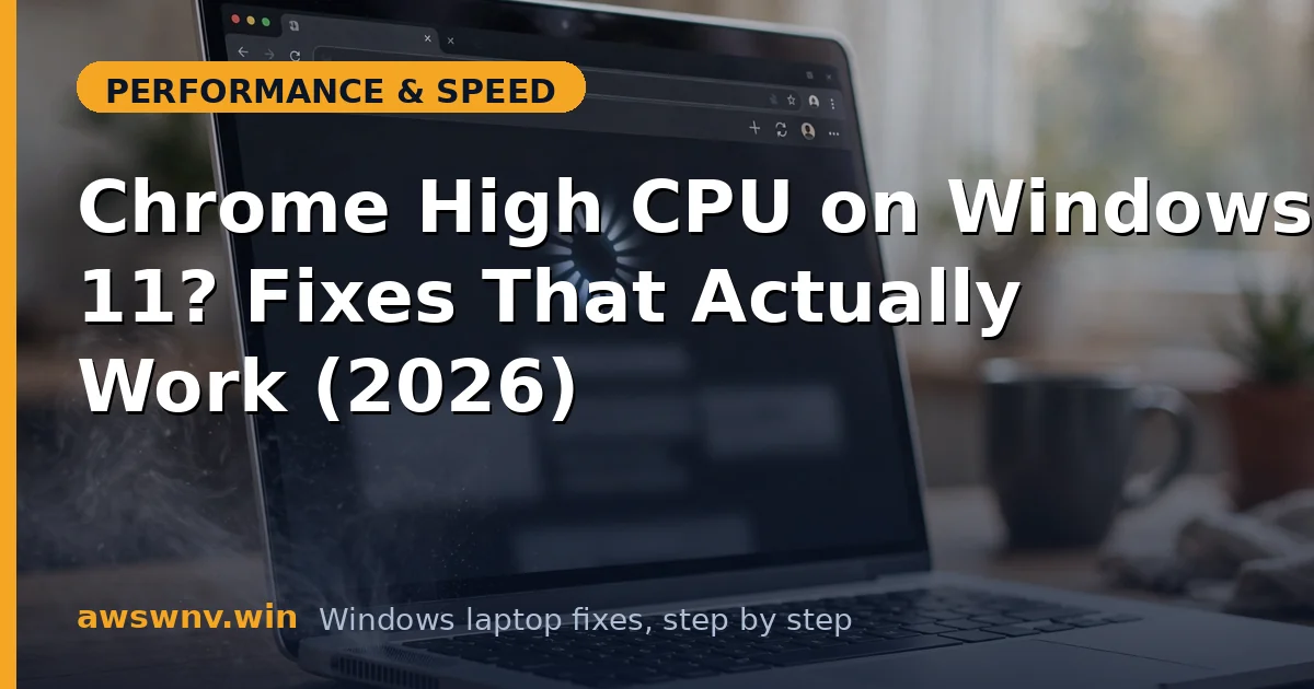 Chrome High CPU on Windows 11? Fixes That Actually Work (2026)