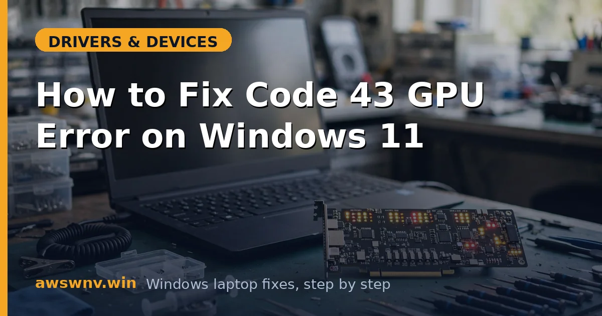 How to Fix Code 43 GPU Error on Windows 11