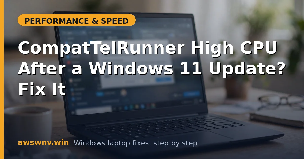 CompatTelRunner High CPU After a Windows 11 Update? Fix It