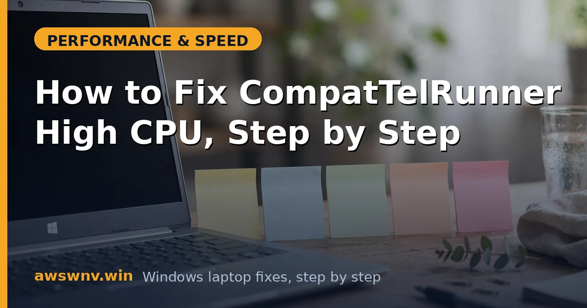 How to Fix CompatTelRunner High CPU, Step by Step