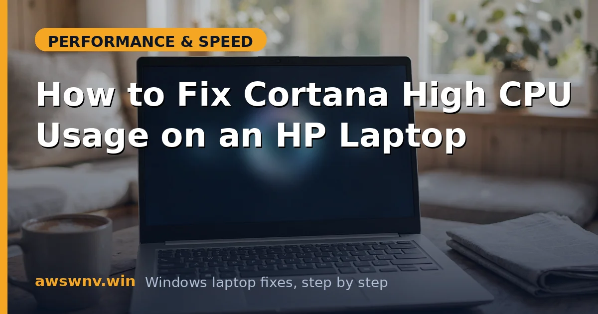 How to Fix Cortana High CPU Usage on an HP Laptop
