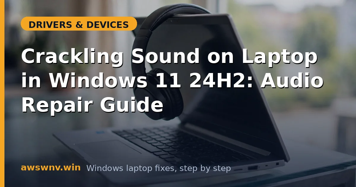 Crackling Sound on Laptop in Windows 11 24H2: Audio Repair Guide