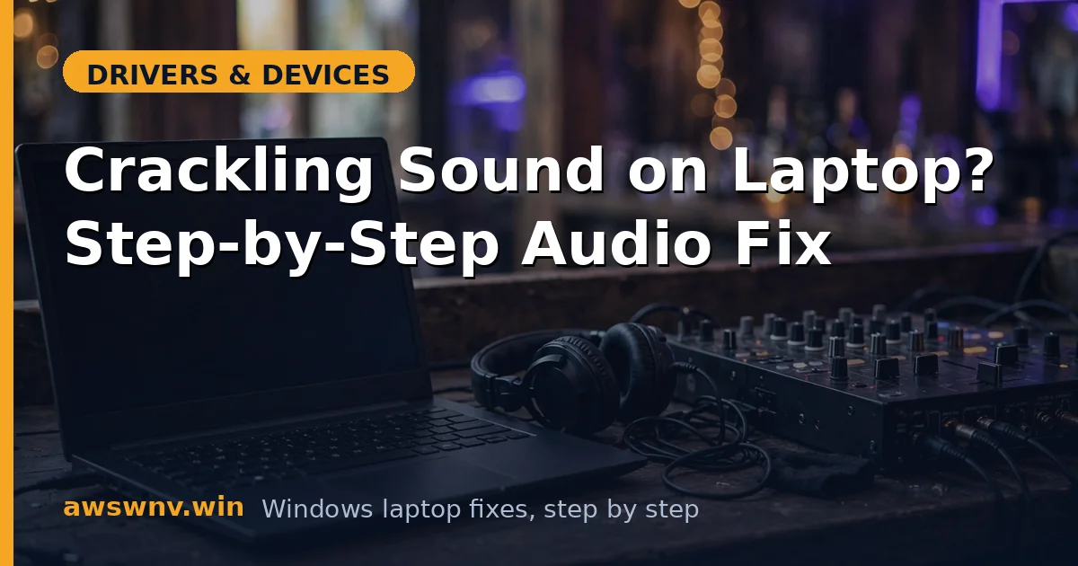 Crackling Sound on Laptop? Step-by-Step Audio Fix