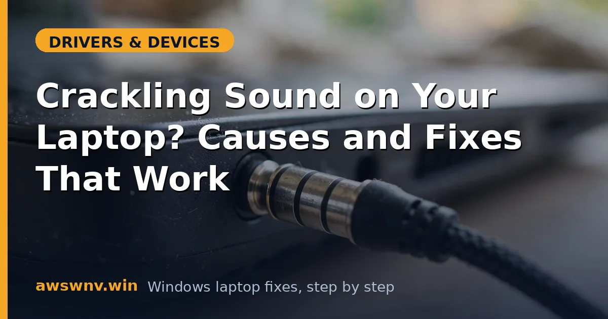 Crackling Sound on Your Laptop? Causes and Fixes That Work