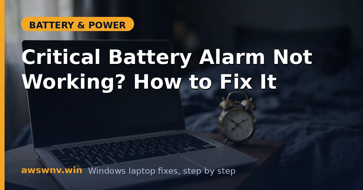 Critical Battery Alarm Not Working? How to Fix It
