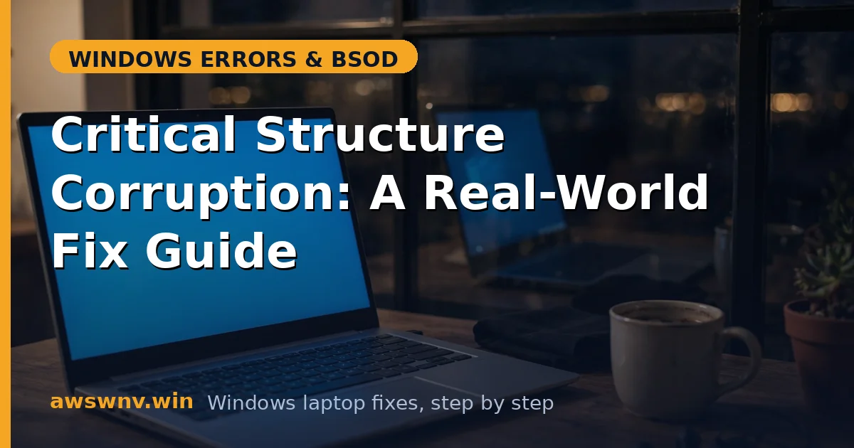 Critical Structure Corruption: A Real-World Fix Guide