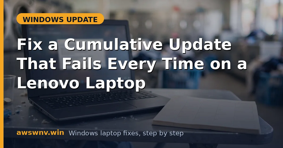 Fix a Cumulative Update That Fails Every Time on a Lenovo Laptop