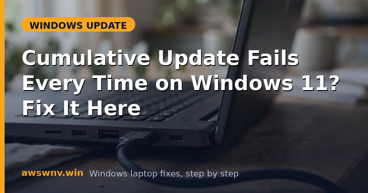 Cumulative Update Fails Every Time on Windows 11? Fix It Here