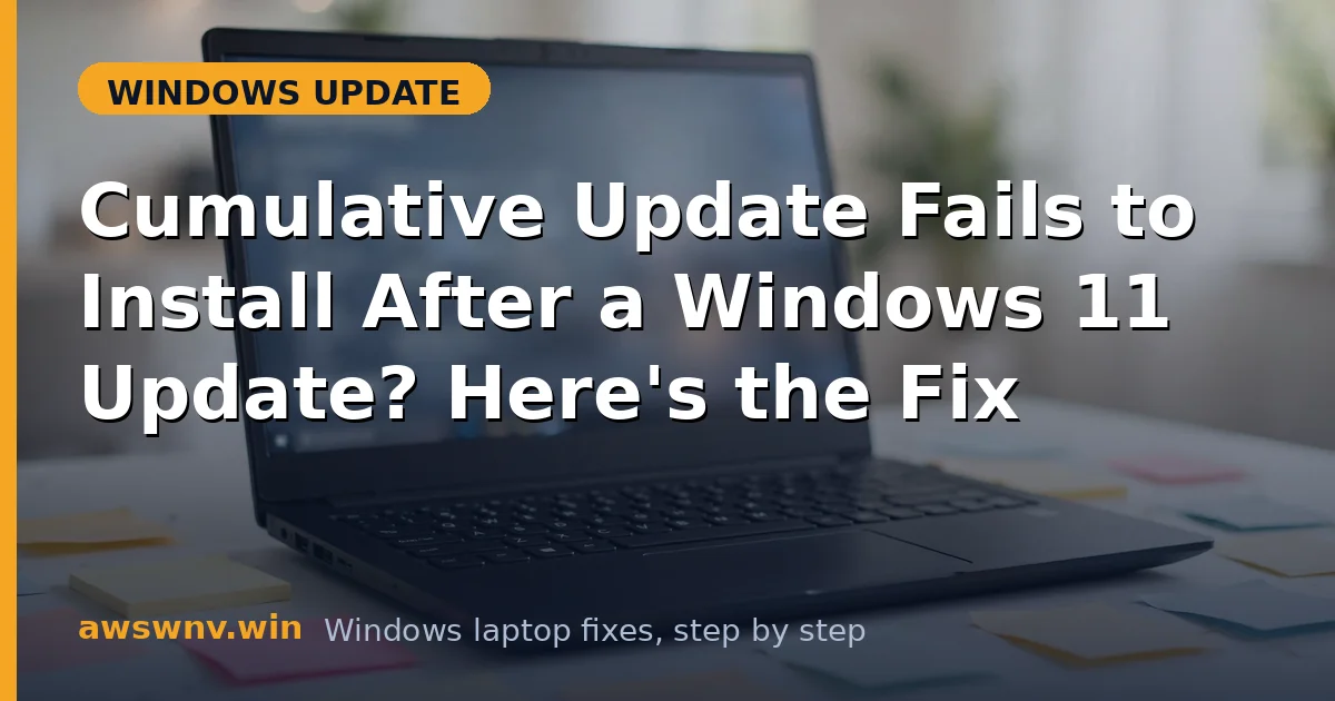 Cumulative Update Fails to Install After a Windows 11 Update? Here's the Fix