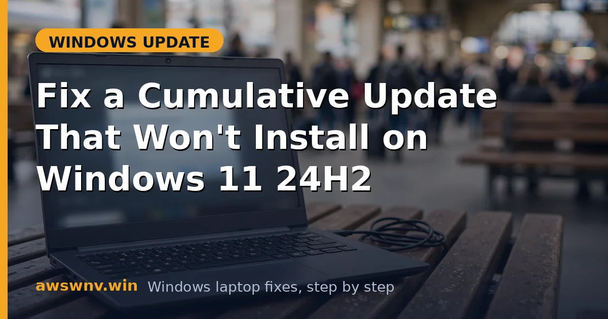 Fix a Cumulative Update That Won't Install on Windows 11 24H2