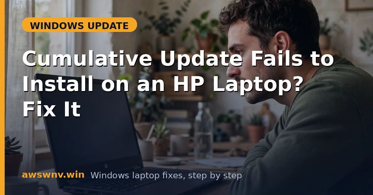 Cumulative Update Fails to Install on an HP Laptop? Fix It