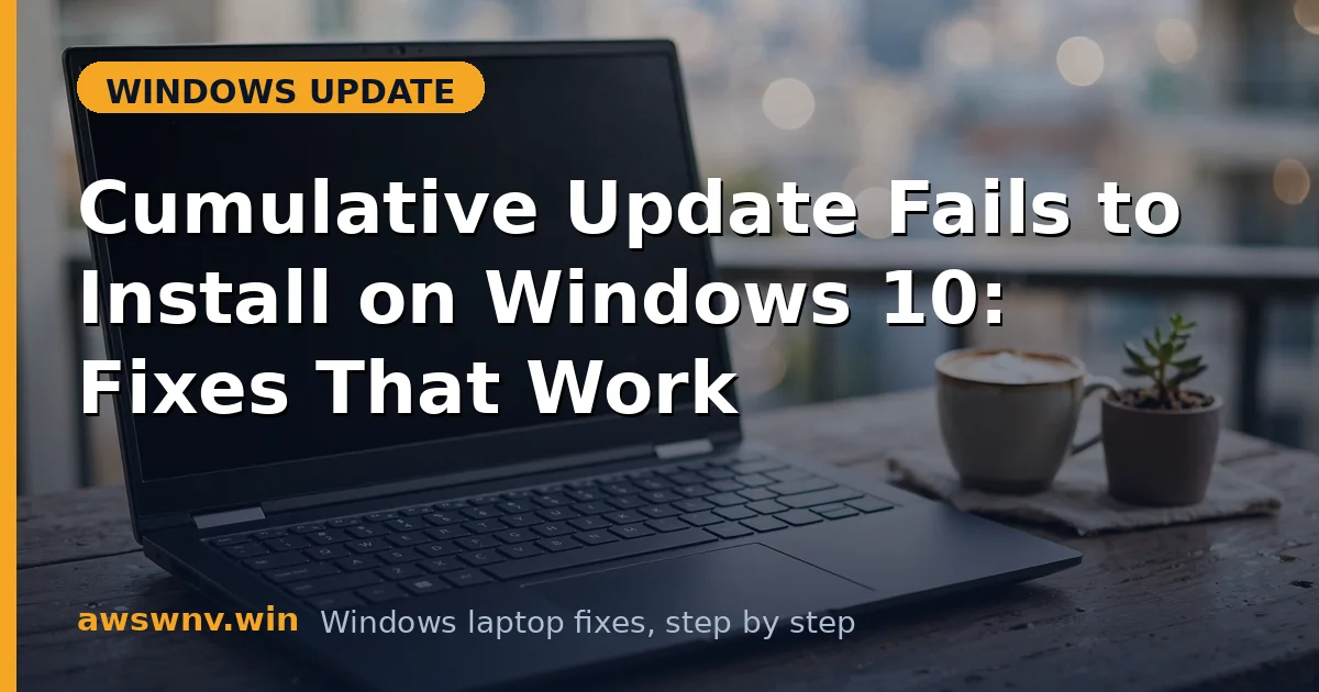 Cumulative Update Fails to Install on Windows 10: Fixes That Work