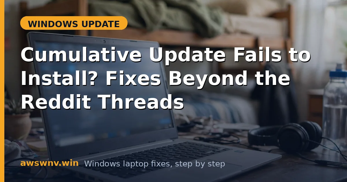 Cumulative Update Fails to Install? Fixes Beyond the Reddit Threads