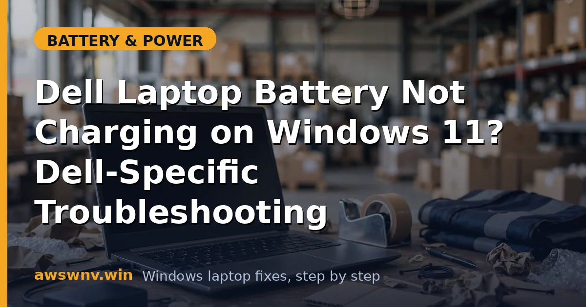 Dell Laptop Battery Not Charging on Windows 11? Dell-Specific Troubleshooting